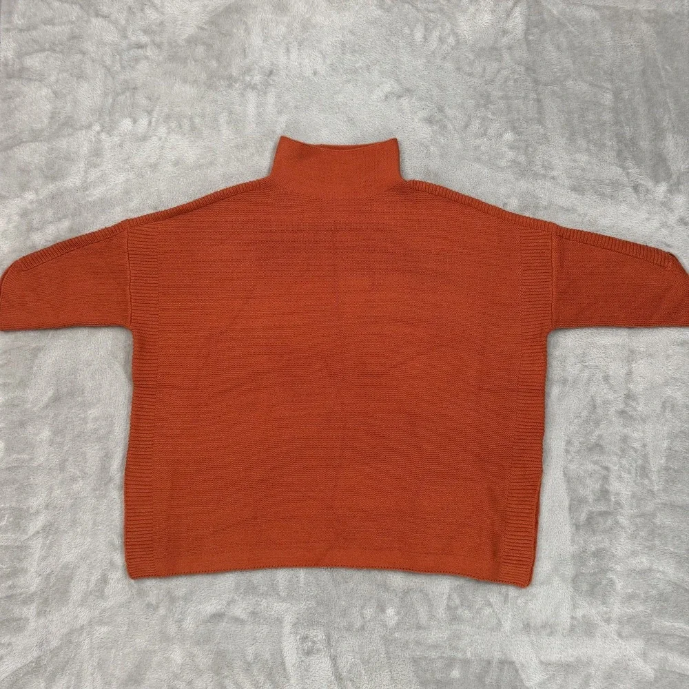 Kerisma Sweater Womens‎ One Size Orange Red Wool Blend Oversized Split Sleeve